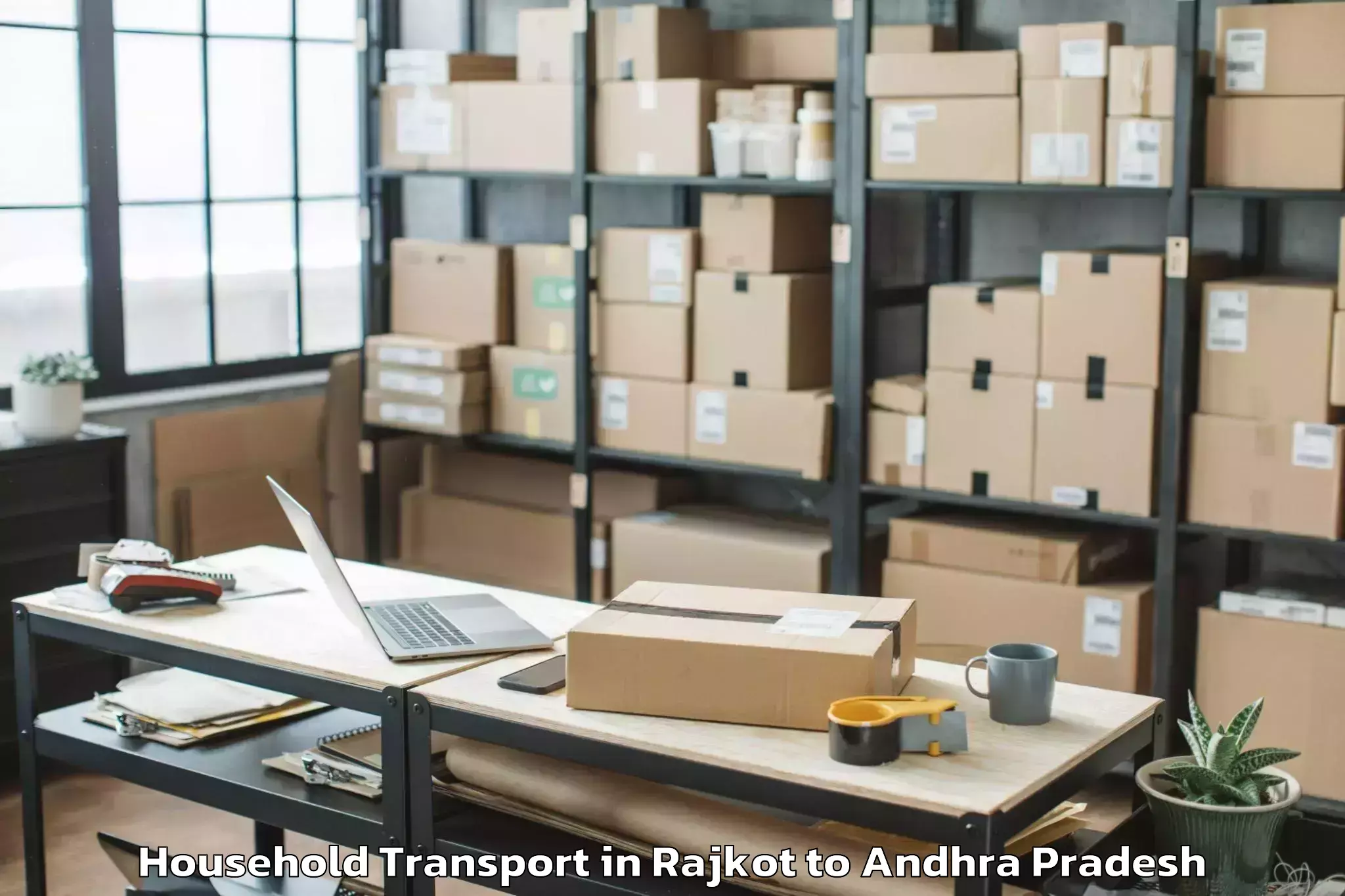 Reliable Rajkot to Tallarevu Household Transport